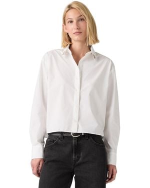 Levi's Harlie Long-sleeve Cropped Shirt - White