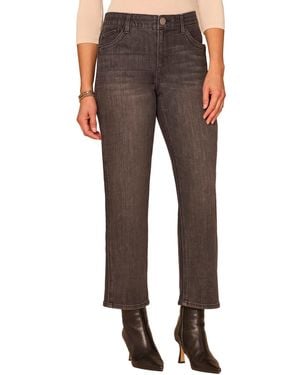 Democracy "ab"solution High-rise Straight-leg Jeans - Gray