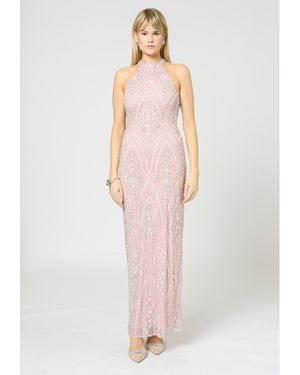 Beauut Embellished Sequin Beaded Maxi Dress - White