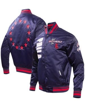 Pro Standard Philadelphia 76ers 2023/24 City Edition Satin Full-snap Jacket - Blue