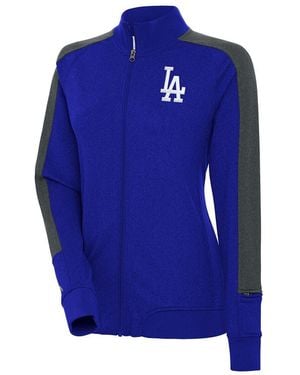 Antigua Los Angeles Dodgers Strike Full-zip Track Jacket - Blue