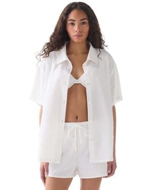 Kate Spade Short-sleeve Cover-up Shirt - White
