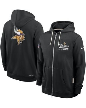 Nike Minnesota Vikings Sideline Utility Player Performance Full-zip Hoodie - Black