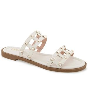 Kensie Malory-b Flat Sandal - White