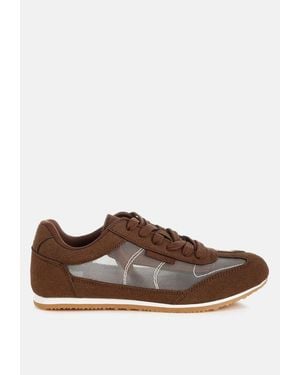 Rag & Co Milon Microfiber & Mesh Sneakers - Brown