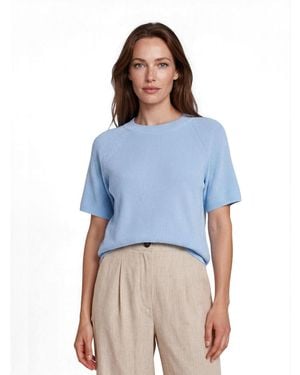Masai Mafokimia Short Sleeve Knit Blouse - Blue