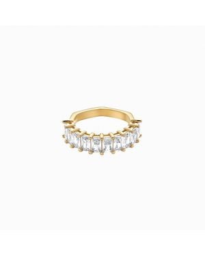 Bearfruit Jewelry Fernanda Crystal Statement Ring Trendy Bold Design - White