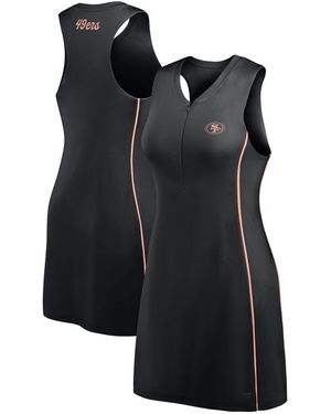 Fanatics Black San Francisco 49ers Studio Boost Athletic Half-zip Dress