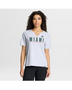 Fanatics Miami Dolphins Redzone Slub Boxy T-shirt - White