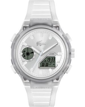 Lacoste Lc33 White Silicone Strap Watch - Gray