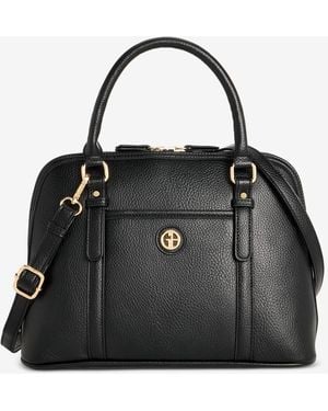 Giani Bernini Medium Quilted Dome Satchel - Black