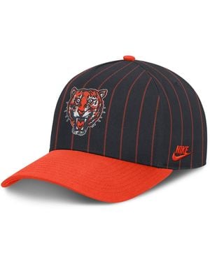 Nike Navy/orange Detroit Tigers Cooperstown Rise A-frame Adjustable Hat - Multicolor