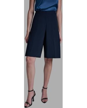 BCBGMAXAZRIA High Rise Knee Length Long Shorts - Blue