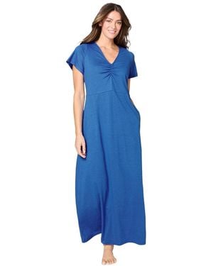 Avenue Body Ruche Maxi Gown - Blue