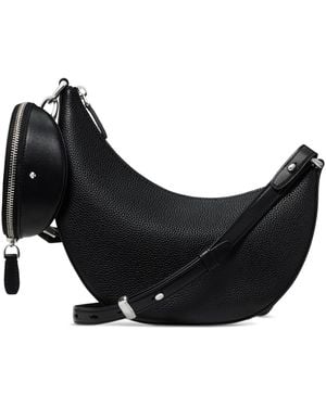 Kate Spade Duo Small Pebbled Leather Crossbody Bag - Black