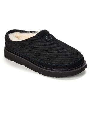 Dearfoams Knit Water Repellent Clog Slippers - Black