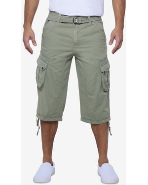 Xray Jeans X-ray Belted Capri Cargo Shorts - Gray