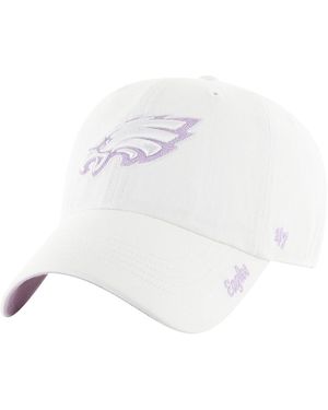 '47 47 Philadelphia Eagles Ballpark Cheer Clean Up Adjustable Hat - White