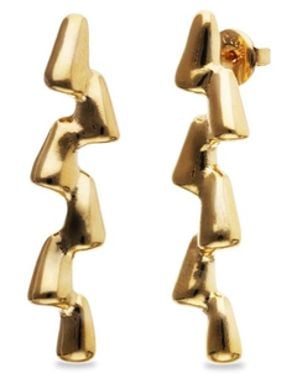 Uno De 50 18k Plated Earrings - Metallic