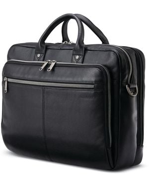 Samsonite Classic Leather Toploader - Black