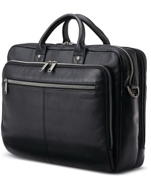 Samsonite Classic Leather Toploader - Black