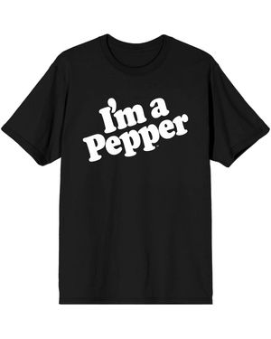 Dr. Pepper Dr. Pepper I'm A Pepper Logo On Short Sleeve T-shirt - Black