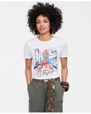 On 34th Graphic-print Cropped T-shirt - White