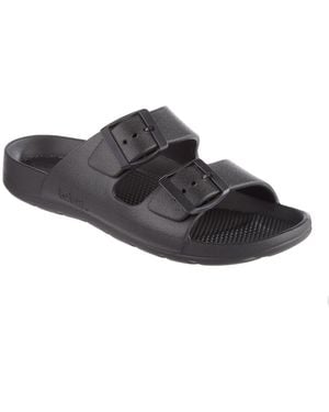 Totes Double Buckle Adjustable Slide - Black
