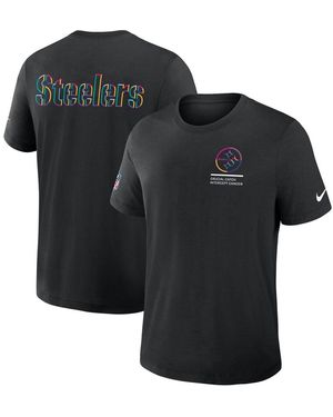 Nike Pittsburgh Steelers Tall 2025 Nfl Crucial Catch Tri-blend Dri-fit T-shirt - Black