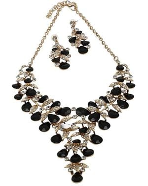 SOH Party Stone Jewelry Set - Black