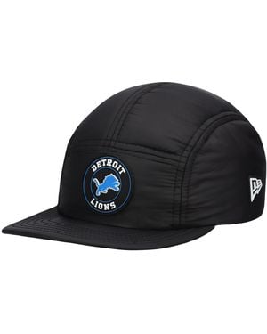 KTZ Detroit Lions Quilted Camper Adjustable Hat - Black