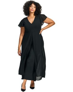 Avenue Plus Size Glam Jumpsuit - Black