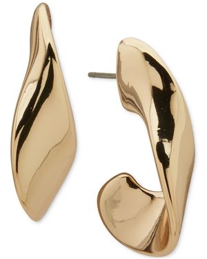 Anne Klein Tone Twisted Large Hoop Earrings - Natural