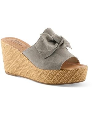 Spring Step Ellyn-woven Wedge - Gray