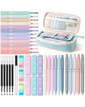 Four Candies 39pieces Aesthetic Stationery Set W/case - White