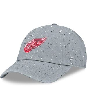 Fanatics Detroit Red Wings Heritage Snow Day Speckle Adjustable Hat - Gray