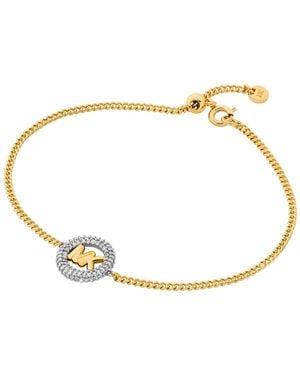 Michael Kors Pave Logo Bracelet - Metallic