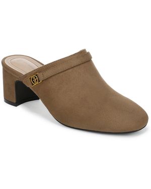 Giani Bernini Vellaa Square Toe Block Heel Mules - Brown
