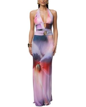 JLUXLABEL Blossom Print Maxi Dress - Purple