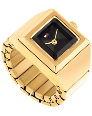 Tommy Hilfiger Quartz Tone Stainless Steel Watch Ring - Metallic