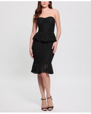 Guess Sleeveless Sweetheart Midi Dress - Black