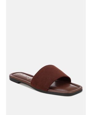 LONDON RAG Zaltana Open Square Toe Flats - Brown