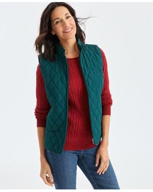Style & Co. Quilted Mock-neck Vest - Red