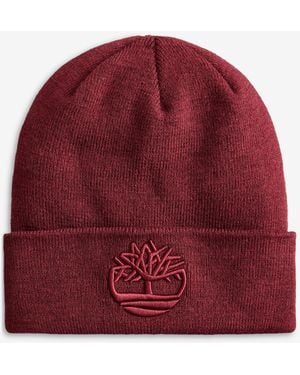 Timberland Tonal 3d Embroidered Beanie Hat