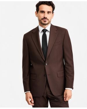 Michael Kors Classic-fit Wool-blend Suit Separate Jacket - Brown