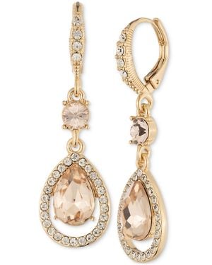 Givenchy Double Drop Crystal Earrings - Metallic