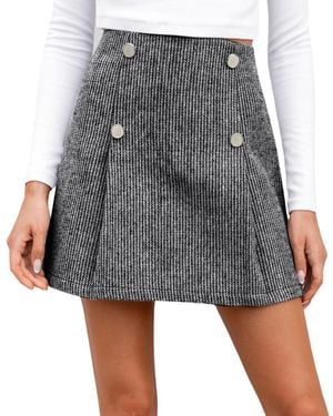 CUPSHE Light Pleated Mini Skirt - Gray