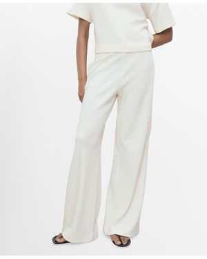 Mango Straight-fit Cotton Pants - White