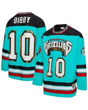 Mitchell & Ness And Mike Bibby Vancouver Grizzlies Maxed Out Fashion Hockey Jersey - Blue