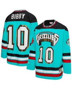 Mitchell & Ness And Mike Bibby Vancouver Grizzlies Maxed Out Fashion Hockey Jersey - Blue